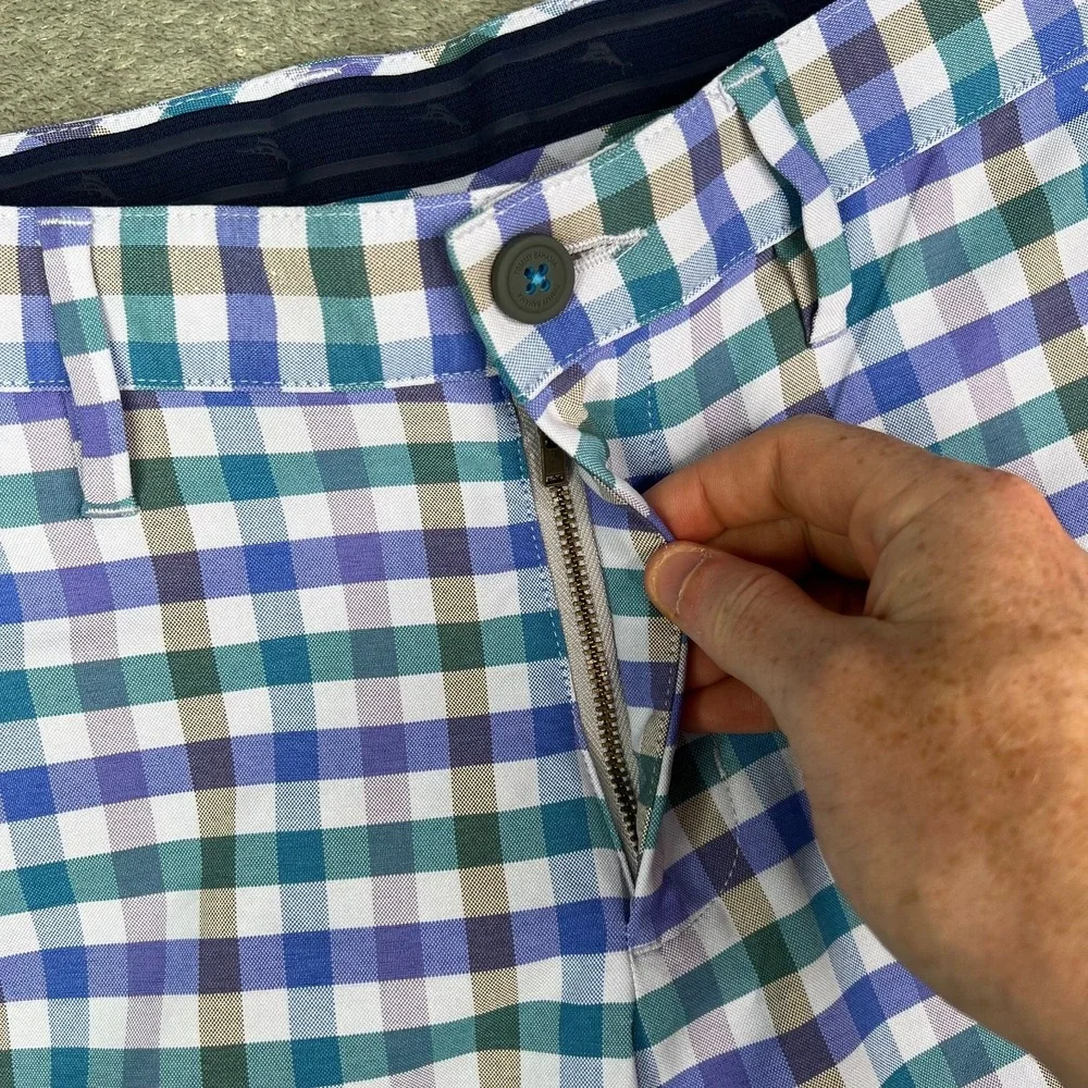 Tommy Bahama Island Zone Shorts Men 30 Multicolor Beach Driver Check Performance
